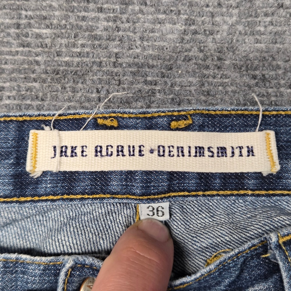 Agave Denimsmith Trademark Straight Cut Jeans Mens 36 Blue Premium Made USA - Picture 4 of 16